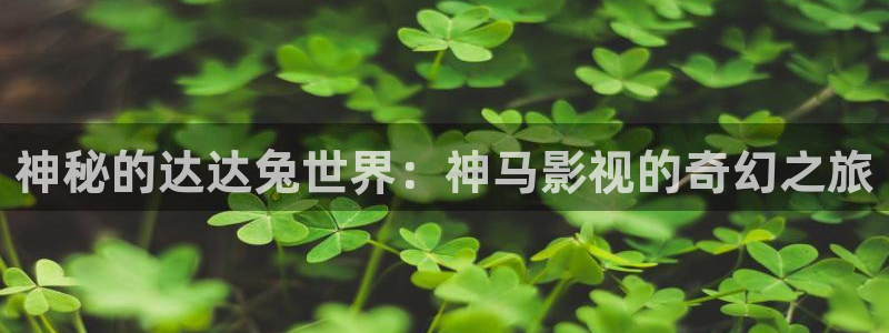 爱丫爱丫电视剧策驰影院：神秘的达达兔世界：神马影视的奇幻之旅